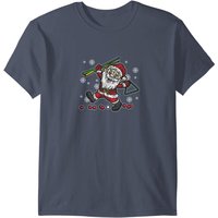 Santa Claus Pool Billiard Player T-shirt for Men — Mens T Shirts