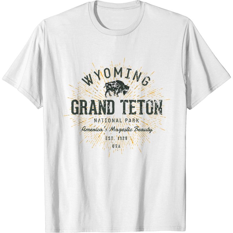 Vintage Grand Teton National Park Men's T-Shirt — Mens T Shirts
