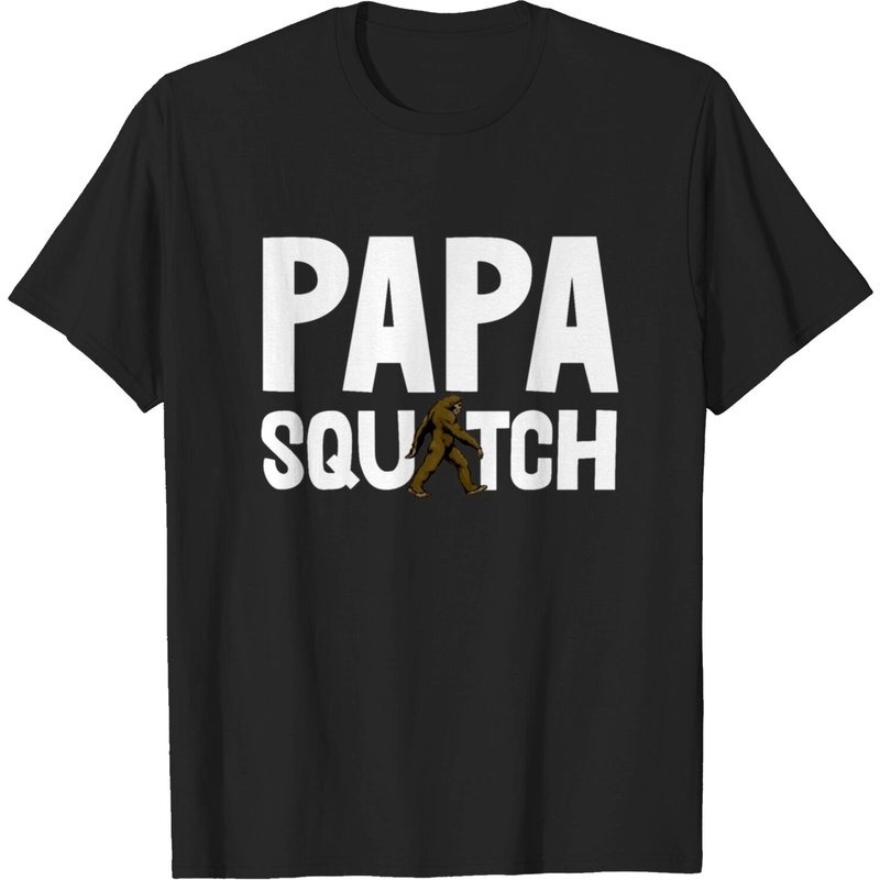 T-shirt Papa Sasquatch pour hommes en noir — T-shirts pour hommes