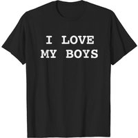 T-shirt I Love My Boys pour hommes en noir — T-shirts pour hommes