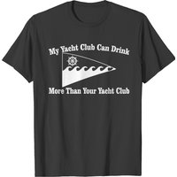 T-shirt Marine Yacht Club Can Drink pour hommes en noir — T-shirts pour hommes