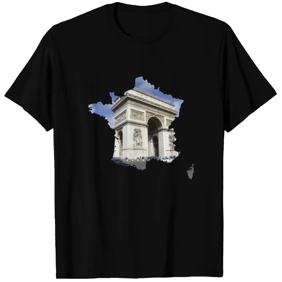 Arc De Triomphe T-Shirt for Men in Black — Mens T Shirts