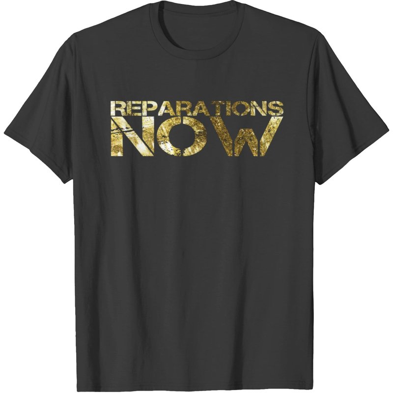 T-shirt Reparations Now pour hommes en noir — T-shirts pour hommes