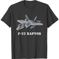 T-shirt F 22 Raptor pour hommes en noir