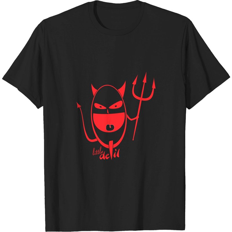 Little Devil T-shirt for Men with Devil Horns Design — Mens T Shirts