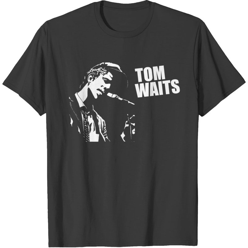 Tom Waits Men's T-Shirt in Black — Mens T Shirts