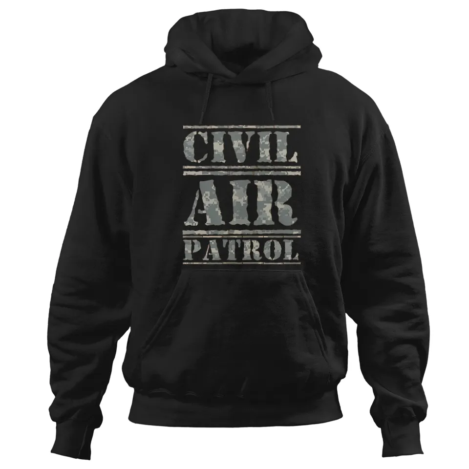 Hoodies Unisex Noirs de la Patrouille Aérienne Civile — Sweats à capuche pour hommes