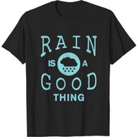 T-shirt Rain Is A Good Thing pour hommes en noir — T-shirts pour hommes
