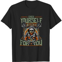 T-shirt Lacrosse Check Yourself Or I Will Do It pour hommes — T-shirts pour hommes