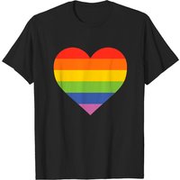 Pride Heart T-shirt for Men in Black
