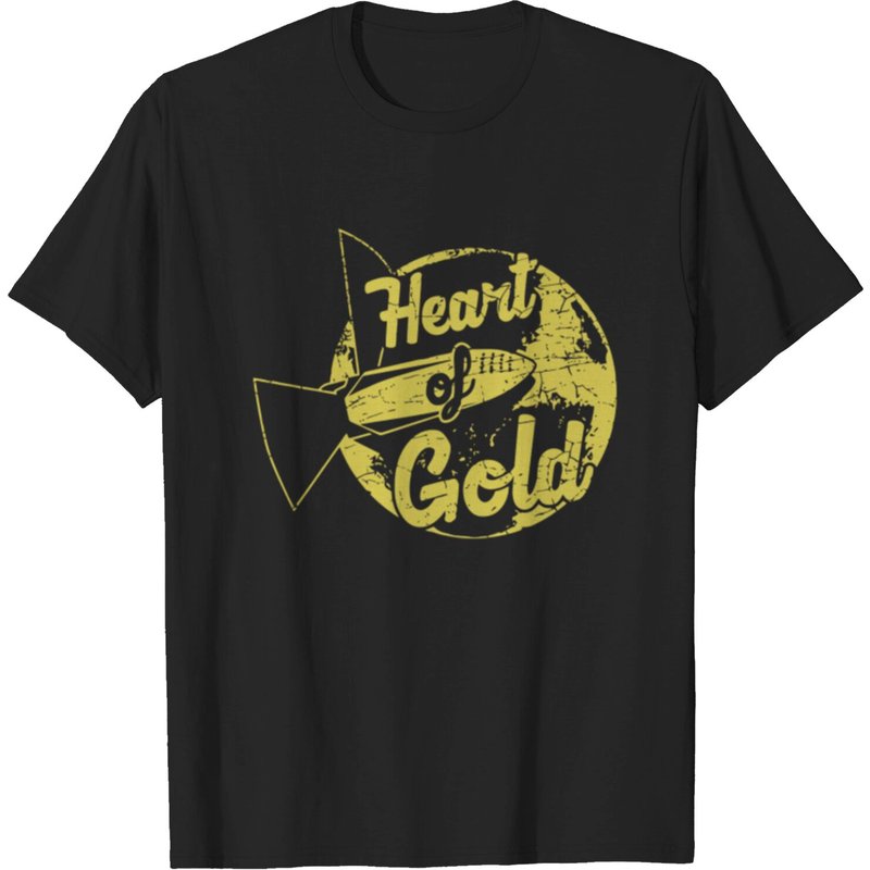 T-shirt Heart Of Gold pour hommes en noir — T-shirts pour hommes