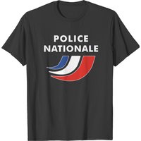 Police Nationale France Men's T-Shirt in Black