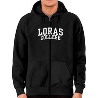 Hoodie zippé à manches longues Loras College OC1331 pour unisexe — Sweats à capuche pour hommes