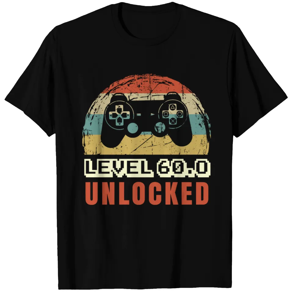 T-shirt d'anniversaire 60 ans pour hommes en noir — T-shirts pour hommes