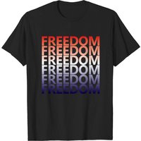 Freedom Graphic Patriotic T-Shirt for Men in Black — Mens T Shirts