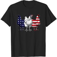 T-shirt Patriotic American Chicken Drapeau US 4 juillet pour hommes — T-shirts pour hommes