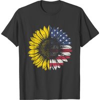 T-shirt Patriote Sunflower Drapeau Américain pour Hommes — T-shirts pour hommes