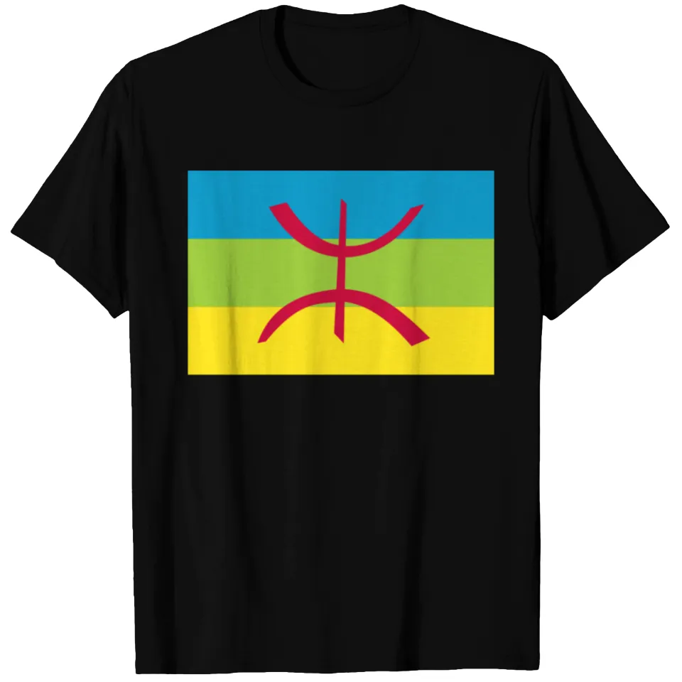 T-shirt Amazigh Berbère pour hommes en noir