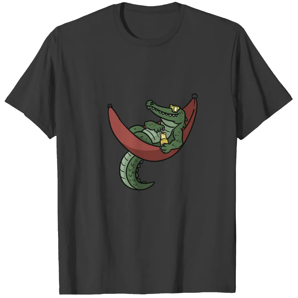 Alligator Hammock T-shirt for Men in Black — Mens T Shirts