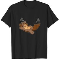 T-shirt pour hommes avec ours se relaxant dans un hamac — T-shirts pour hommes