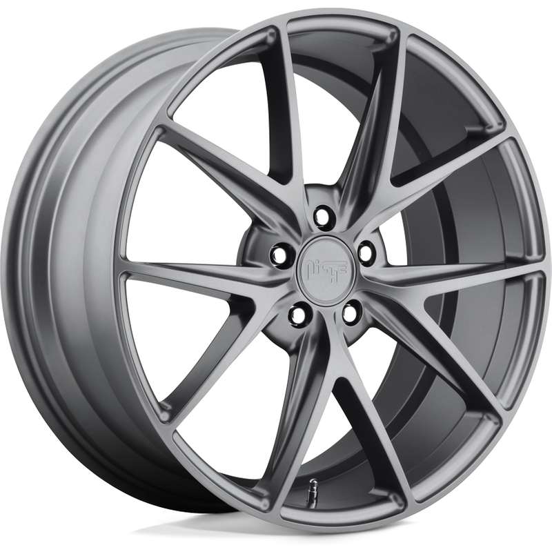 Roues Niche T110 Stance Matte Gunmetal - 19x9.5 - 5x112 - 50 Offset — Roues et jantes