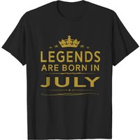 T-shirt Citation Legends Are Born In July pour hommes