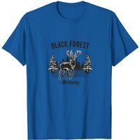 T-shirt Cerf avec Arbres Forêt Noire Allemagne pour Hommes