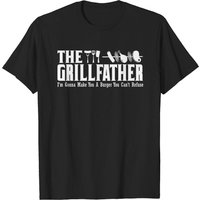 T-shirt The Grillfather Burger pour hommes en noir