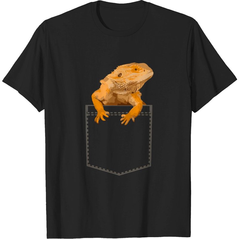 T-shirt Bearded Dragon Youth Beardie Santa Hat Poche — T-shirts pour hommes