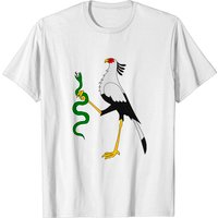 T-shirt avec un Oiseau Secrétaire tenant un Serpent pour Hommes — T-shirts pour hommes
