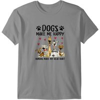T-shirt Dogs Make Me Happy Humans Make My Head Hurt pour hommes — T-shirts pour hommes