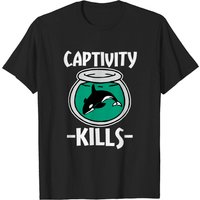 Captivity Kills Save The Orca Whales T-shirt pour hommes — T-shirts pour hommes