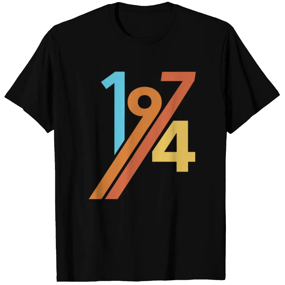 T-shirt pour hommes 1974 Shirt en noir — T-shirts pour hommes