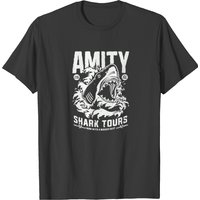 T-shirt pour hommes Shark Tours en noir — T-shirts pour hommes