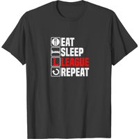 T-shirt humoristique Eat Sleep League of Legends pour hommes
