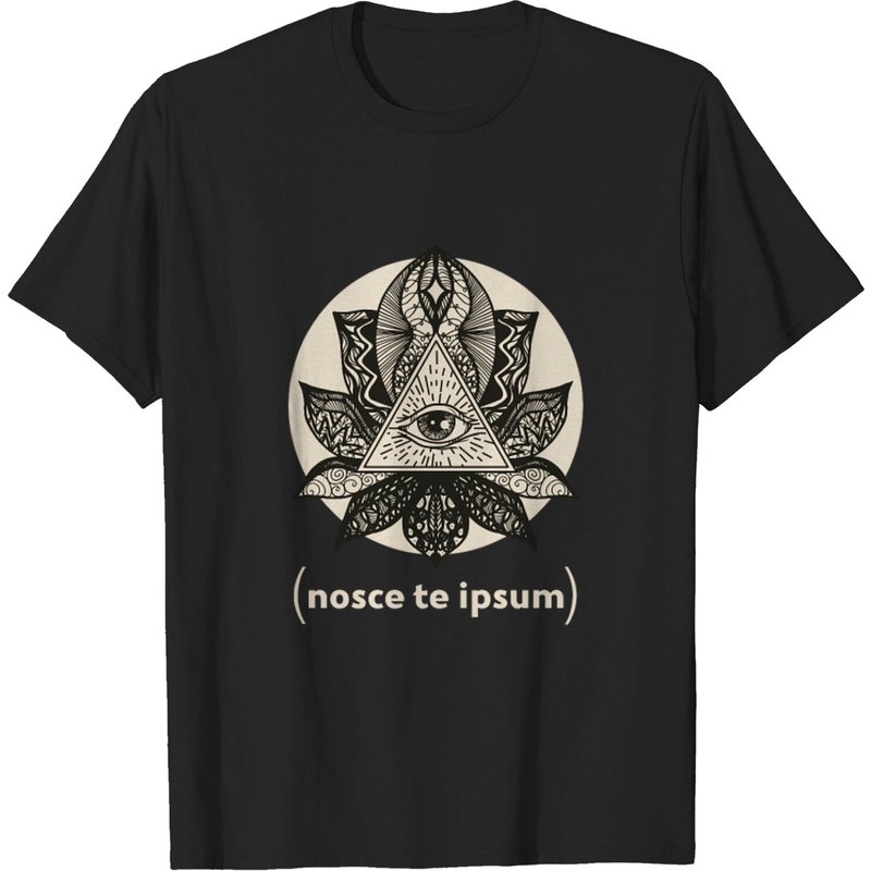 Nosce Te Ipsum Men's T-Shirt in Black — Mens T Shirts