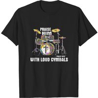 T-shirt Homme Drum Praise Him With Loud Cymbals — T-shirts pour hommes