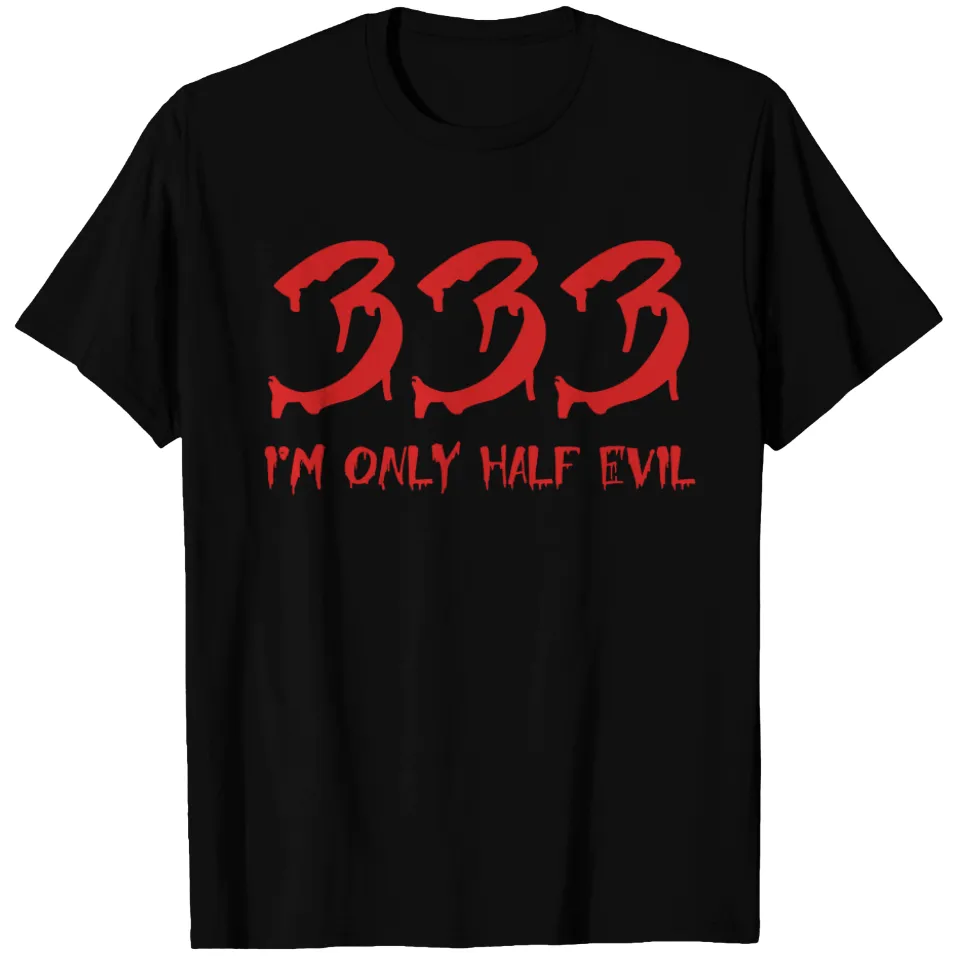 333 Half Evil T-Shirt for Men in Black — Mens T Shirts