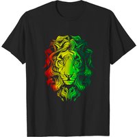 Rastafari Reggae Lion T-Shirt for Men in Red, Yellow, Green