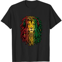 Rasta Lion T-Shirt for Men in Black