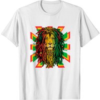 T-shirt Rasta Lion pour hommes en noir — T-shirts pour hommes
