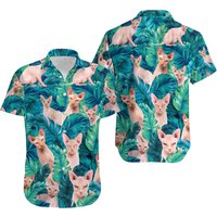 Chemise hawaïenne pour chat Sphynx pour l'été