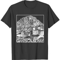 T-shirt pour hommes Giant's Causeway en noir — T-shirts pour hommes