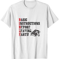T-shirt Bible Instructions de Base Avant de Quitter la Terre pour Hommes — T-shirts pour hommes