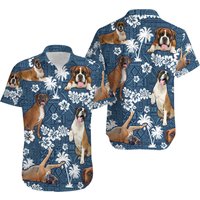 Boxer Hawaiian Shirts for Dog Lovers — Mens Casual Shirts