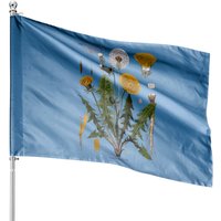 Dandelion Botanical House Flags - Double-Sided Print — Decorative Flags