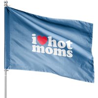 Drapeaux de Maison I Love Hot Moms - Impression Recto-Verso — Drapeaux décoratifs