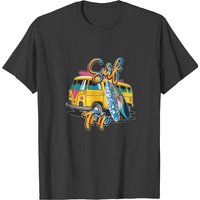 T-Shirt Surf pour Hommes en Noir