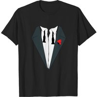 T-shirt Tuxedo Shirts pour hommes en noir