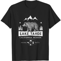 Lake Tahoe California Nevada Vintage Bear T-Shirt for Men — Mens T Shirts